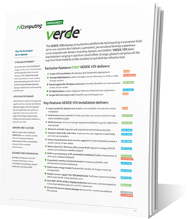 VERDE VDI Datasheet