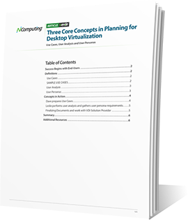 Three Core Concepts in Planning for Desktop Virtualization
